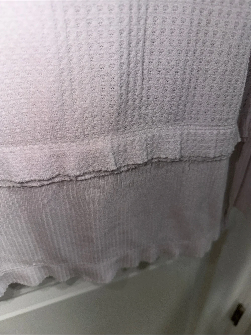 WE THE FREE White Waffle North Shore Thermal Tunic Long Sleeve Top Medium Casual - Picture 6 of 6